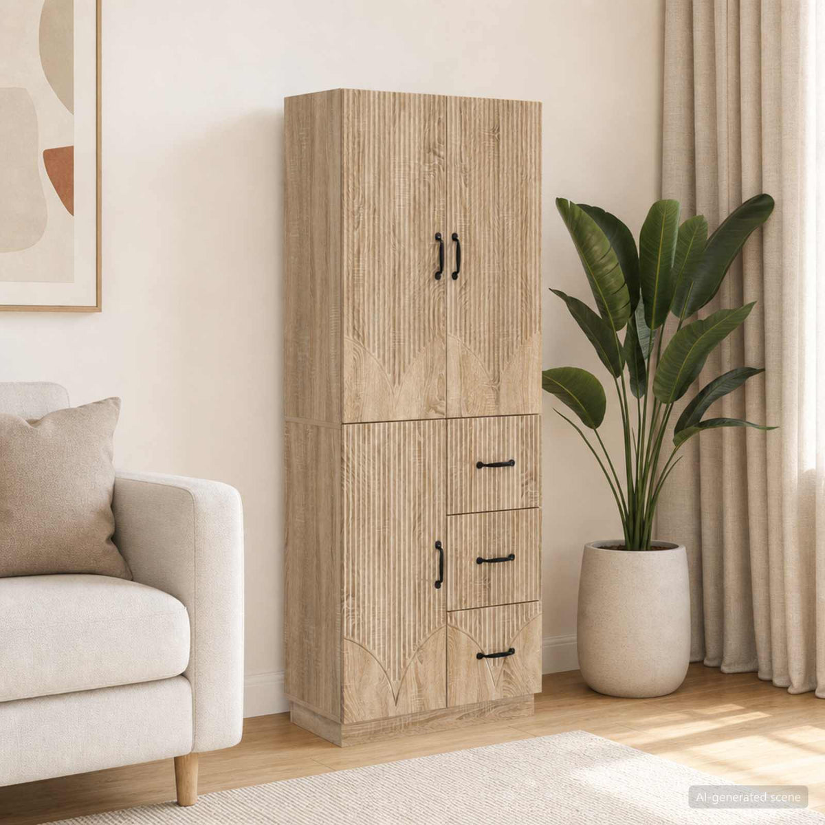 Cabinet Set 2 pcs Engineered Wood Sonoma oak