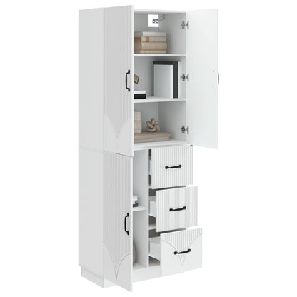 vidaXL Cabinet Set 2 pcs High Gloss White Engineered Wood 3