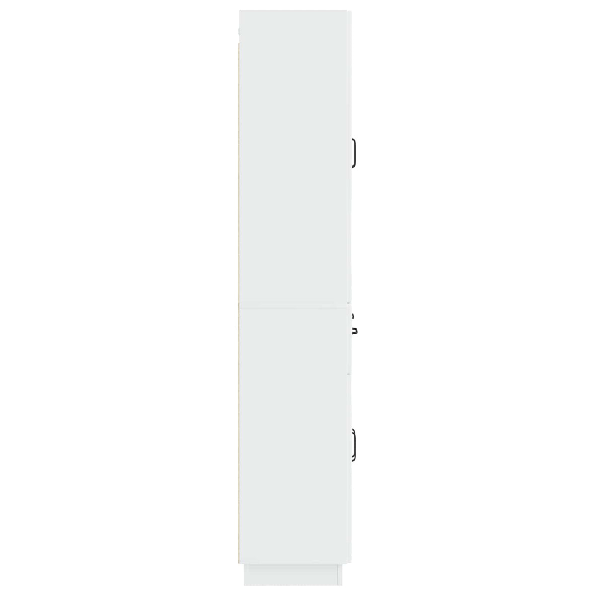 Cabinet Set 2 pcs Engineered Wood High gloss white