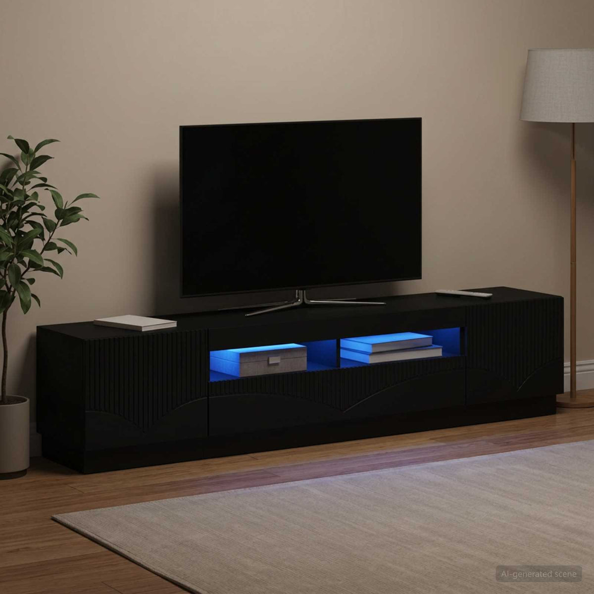 vidaXL LED TV Cabinet HOORN 3 pcs Engineered Wood