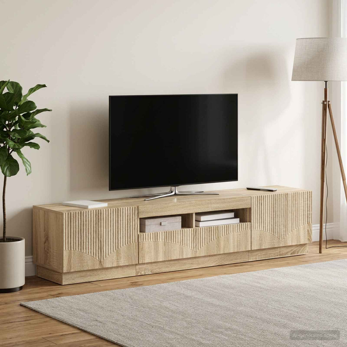 vidaXL LED TV Cabinet HOORN 3 pcs Engineered Wood