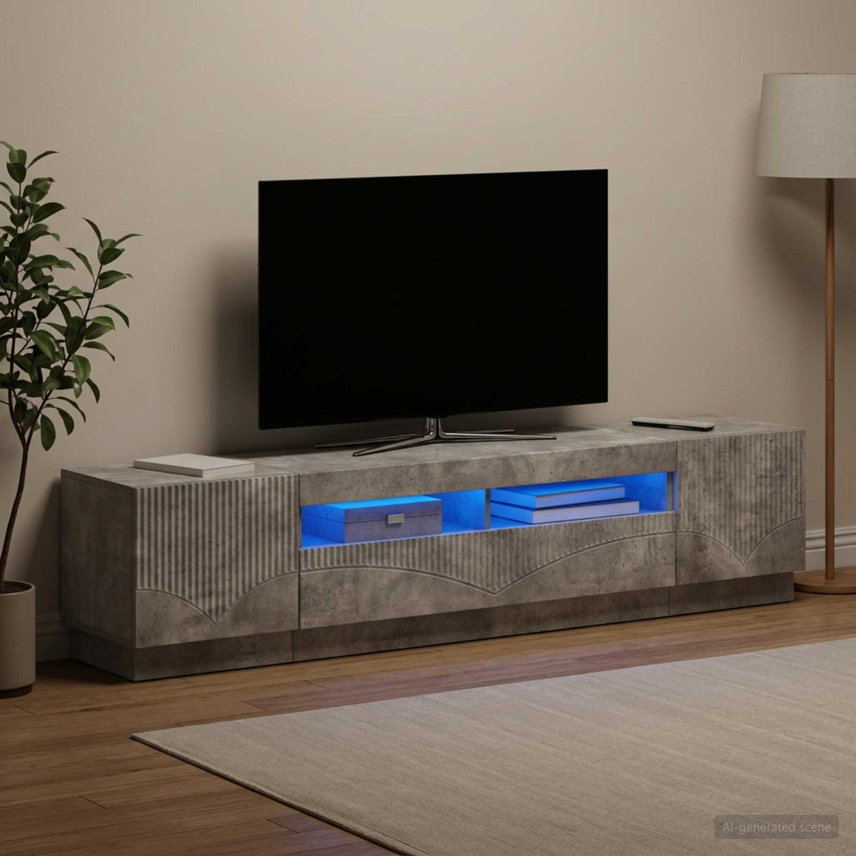 vidaXL LED TV Cabinet HOORN 3 pcs Engineered Wood