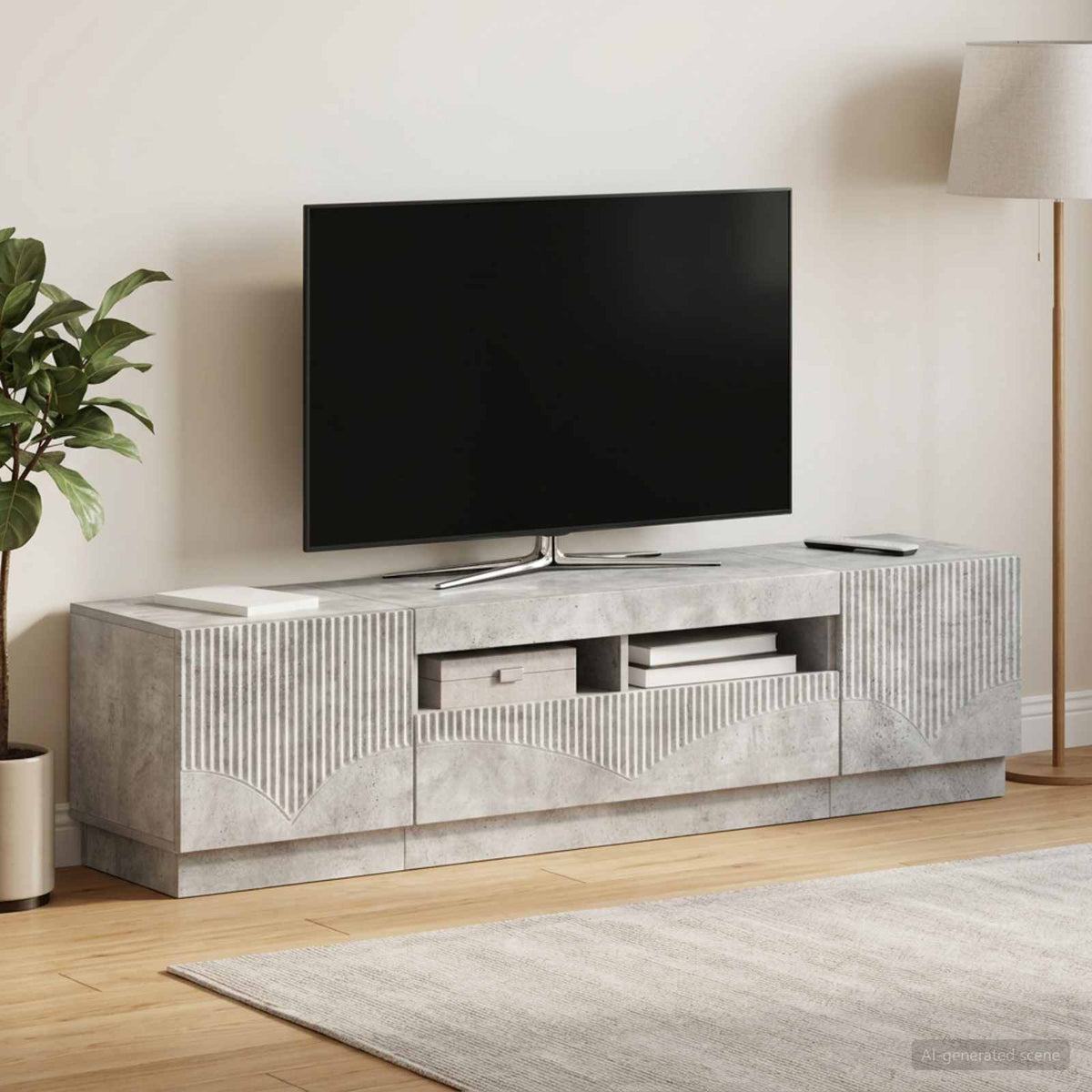 vidaXL LED TV Cabinet HOORN 3 pcs Engineered Wood