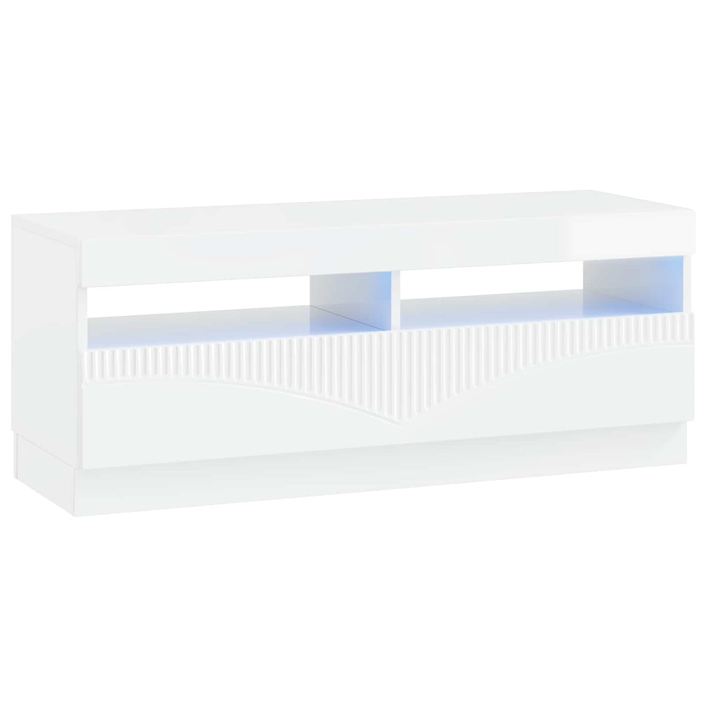 vidaXL 5 Piece LED TV Cabinet High Gloss White Engineered Wood 5
