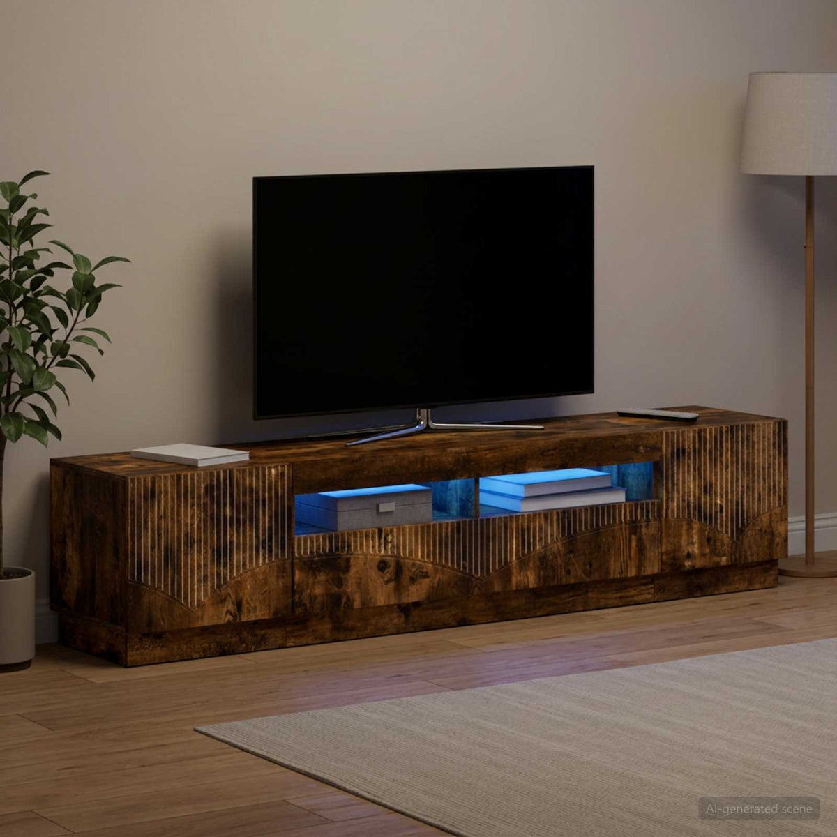 vidaXL LED TV Cabinet HOORN 3 pcs Engineered Wood