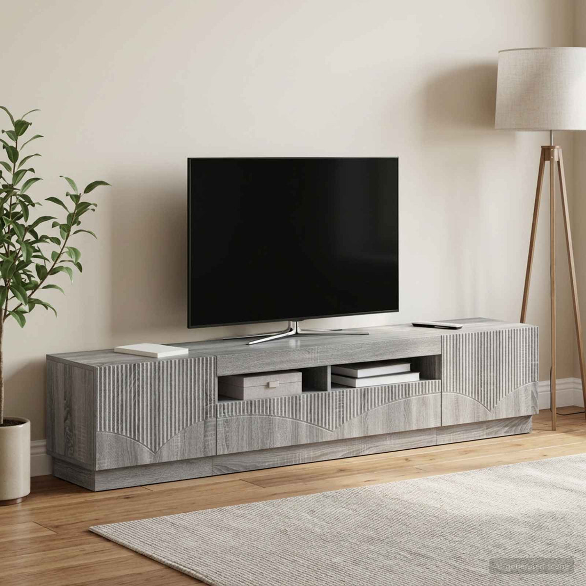 vidaXL LED TV Cabinet HOORN 3 pcs Engineered Wood