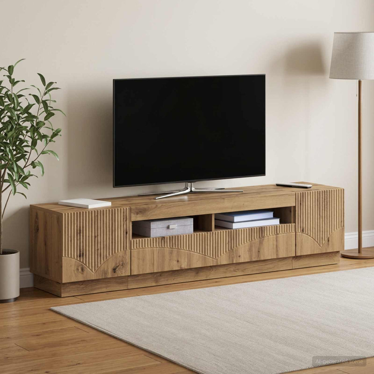 vidaXL LED TV Cabinet HOORN 3 pcs Engineered Wood