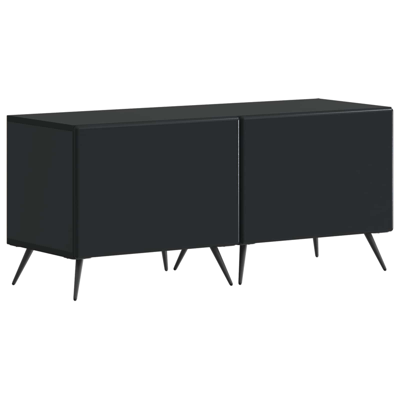 vidaXL 5 Piece LED TV Cabinet Black Engineered Wood 4