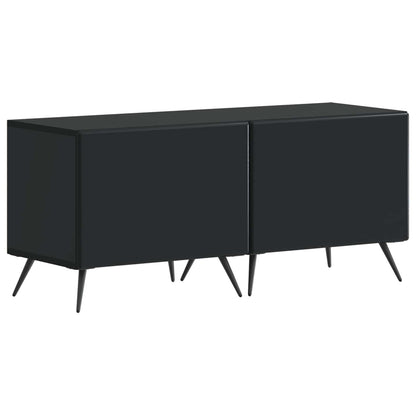vidaXL 5 Piece LED TV Cabinet Black Engineered Wood 4