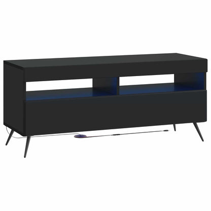 vidaXL 5 Piece LED TV Cabinet Black Engineered Wood 5