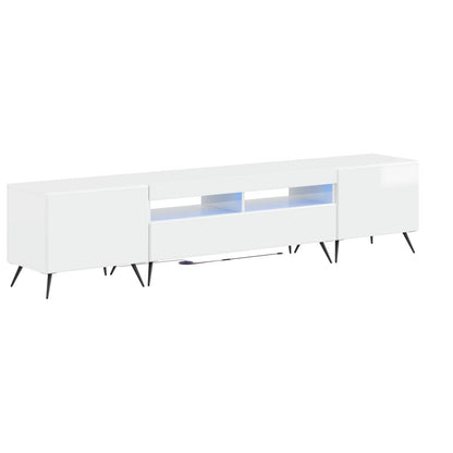 vidaXL 5 Piece LED TV Cabinet High Gloss White Engineered Wood 2