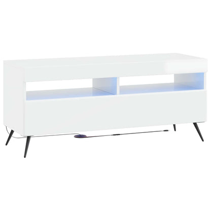 vidaXL 5 Piece LED TV Cabinet High Gloss White Engineered Wood 5