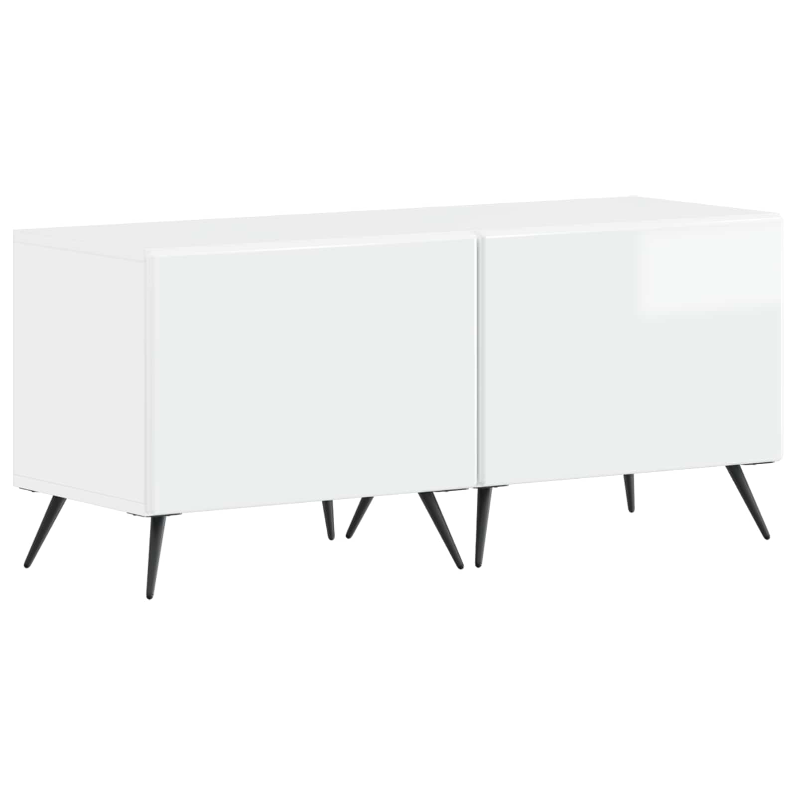 vidaXL 5 Piece LED TV Cabinet High Gloss White Engineered Wood 4