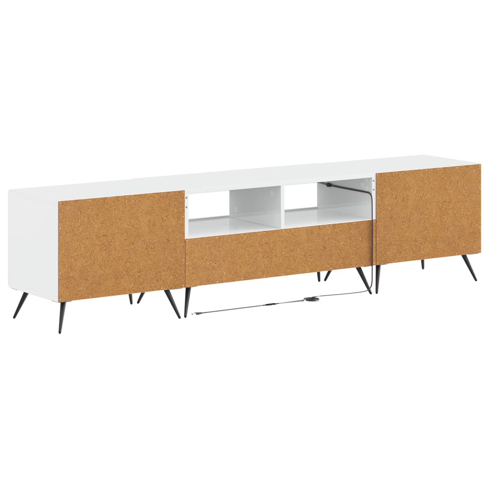 vidaXL 5 Piece LED TV Cabinet High Gloss White Engineered Wood 6