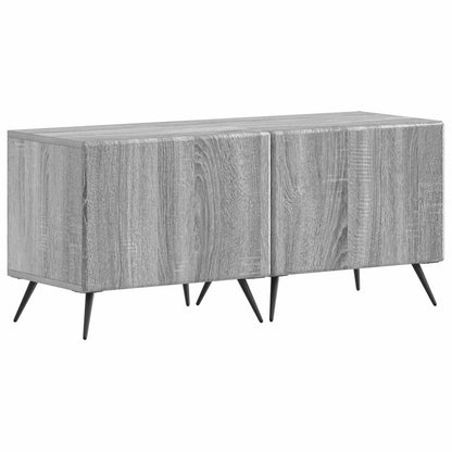 vidaXL 5 Piece LED TV Cabinet Grey Sonoma Engineered Wood 4