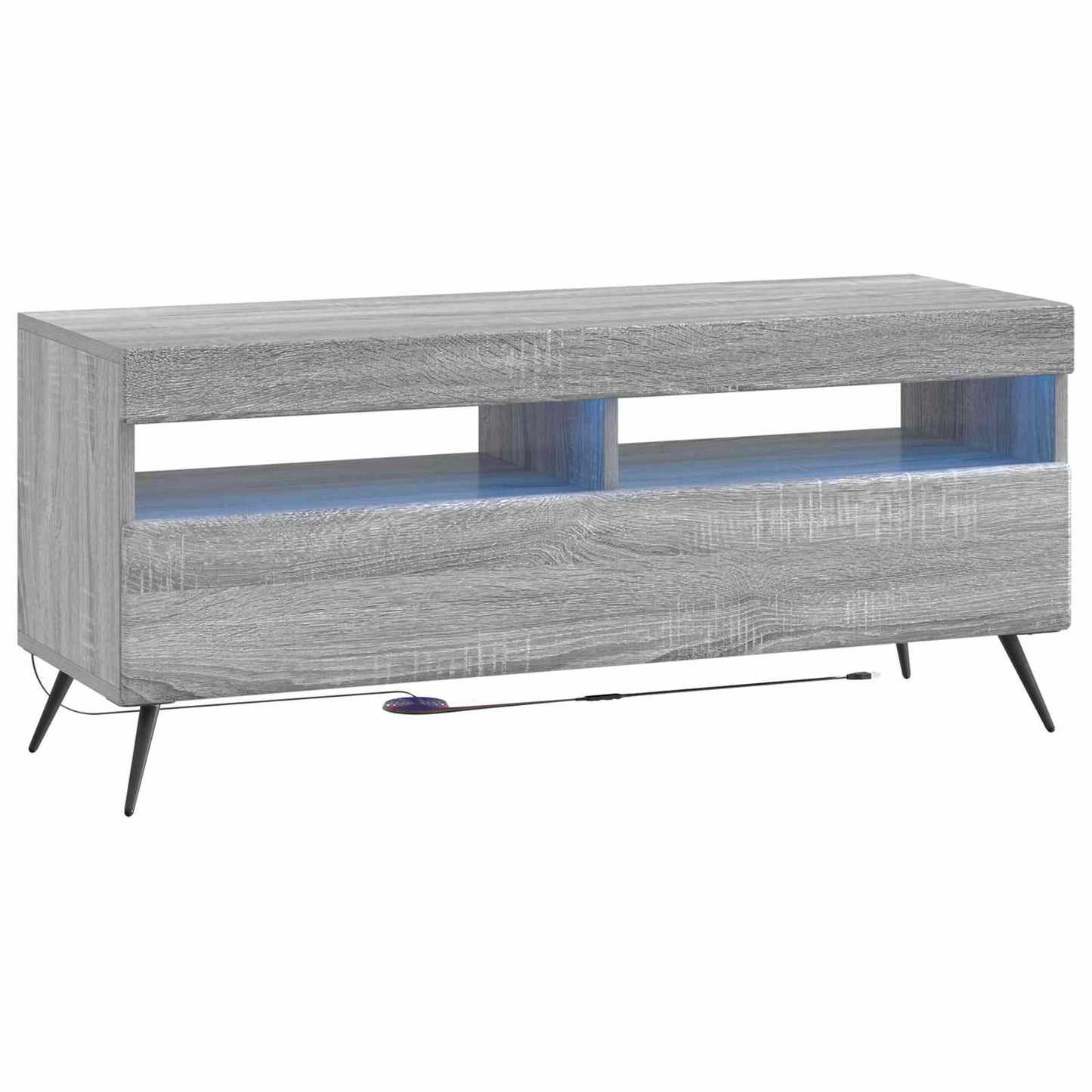 vidaXL 5 Piece LED TV Cabinet Grey Sonoma Engineered Wood 5