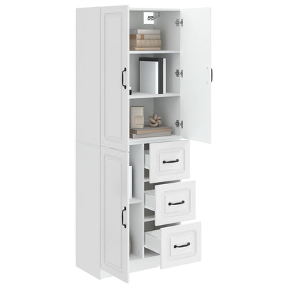 vidaXL Cabinet Set 2 pcs High Gloss White Engineered Wood 3