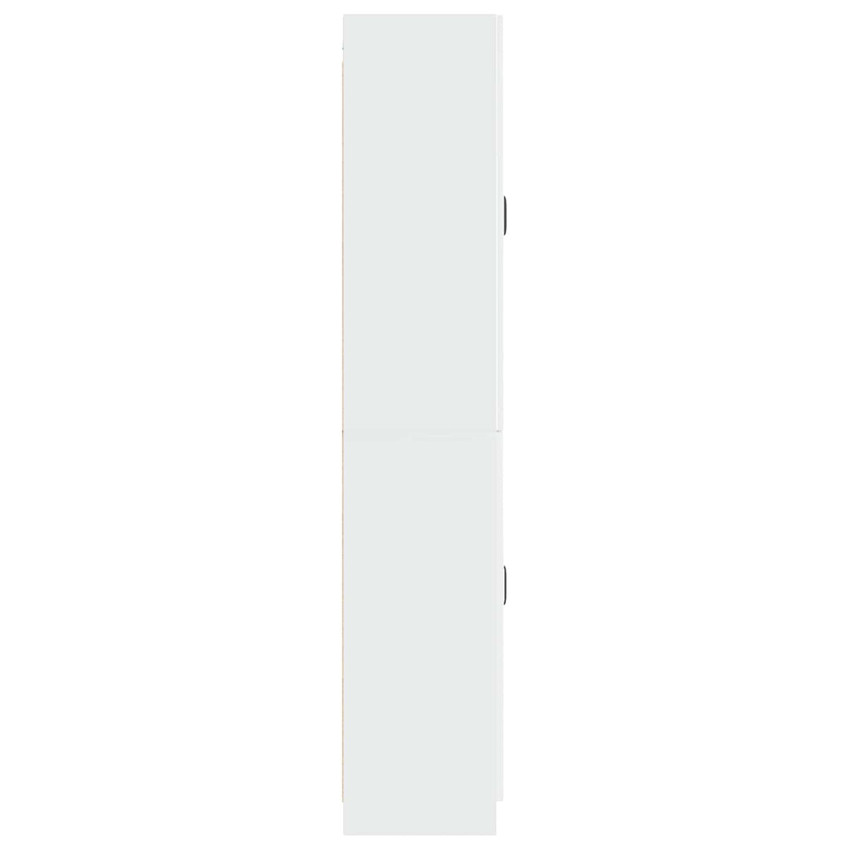vidaXL Cabinet Set 2 pcs High Gloss White Engineered Wood 6