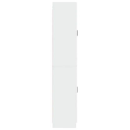 vidaXL Cabinet Set 2 pcs High Gloss White Engineered Wood 6