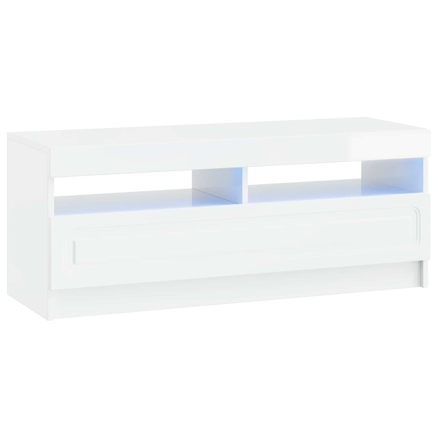 vidaXL 5 Piece LED TV Cabinet High Gloss White Engineered Wood 5