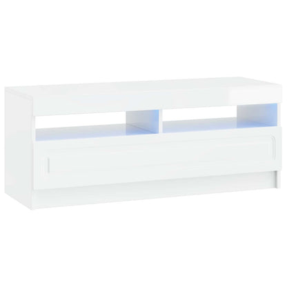 vidaXL 5 Piece LED TV Cabinet High Gloss White Engineered Wood 5