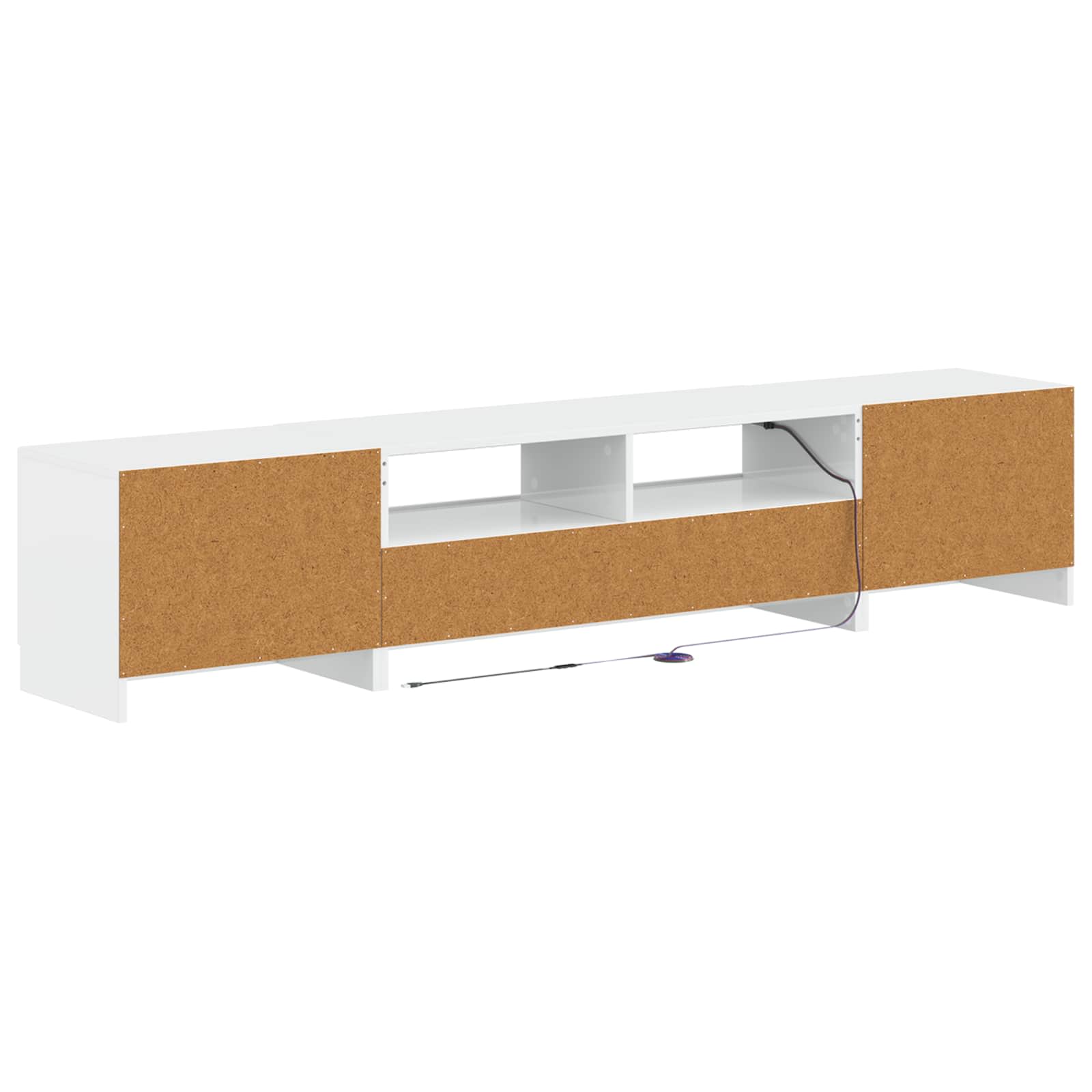 vidaXL 5 Piece LED TV Cabinet High Gloss White Engineered Wood 6