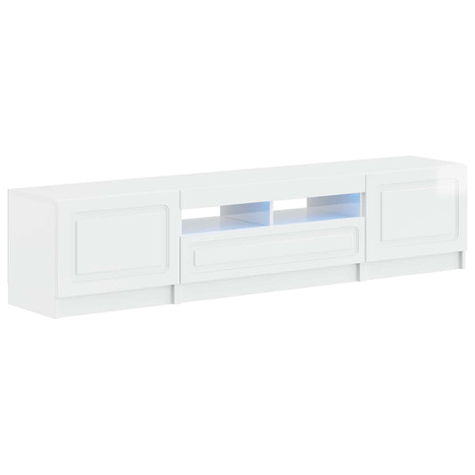 vidaXL 5 Piece LED TV Cabinet High Gloss White Engineered Wood 2