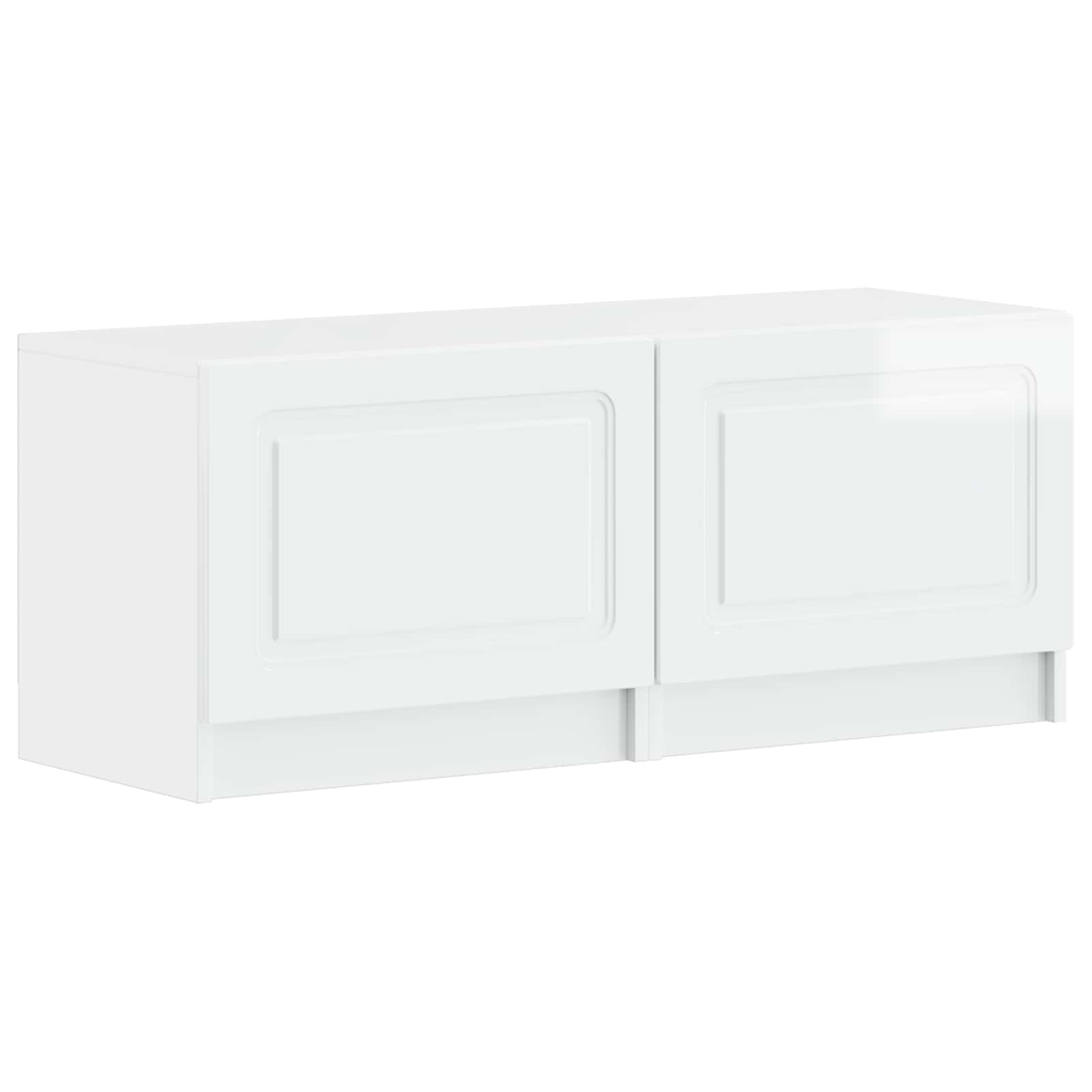 vidaXL 5 Piece LED TV Cabinet High Gloss White Engineered Wood 4