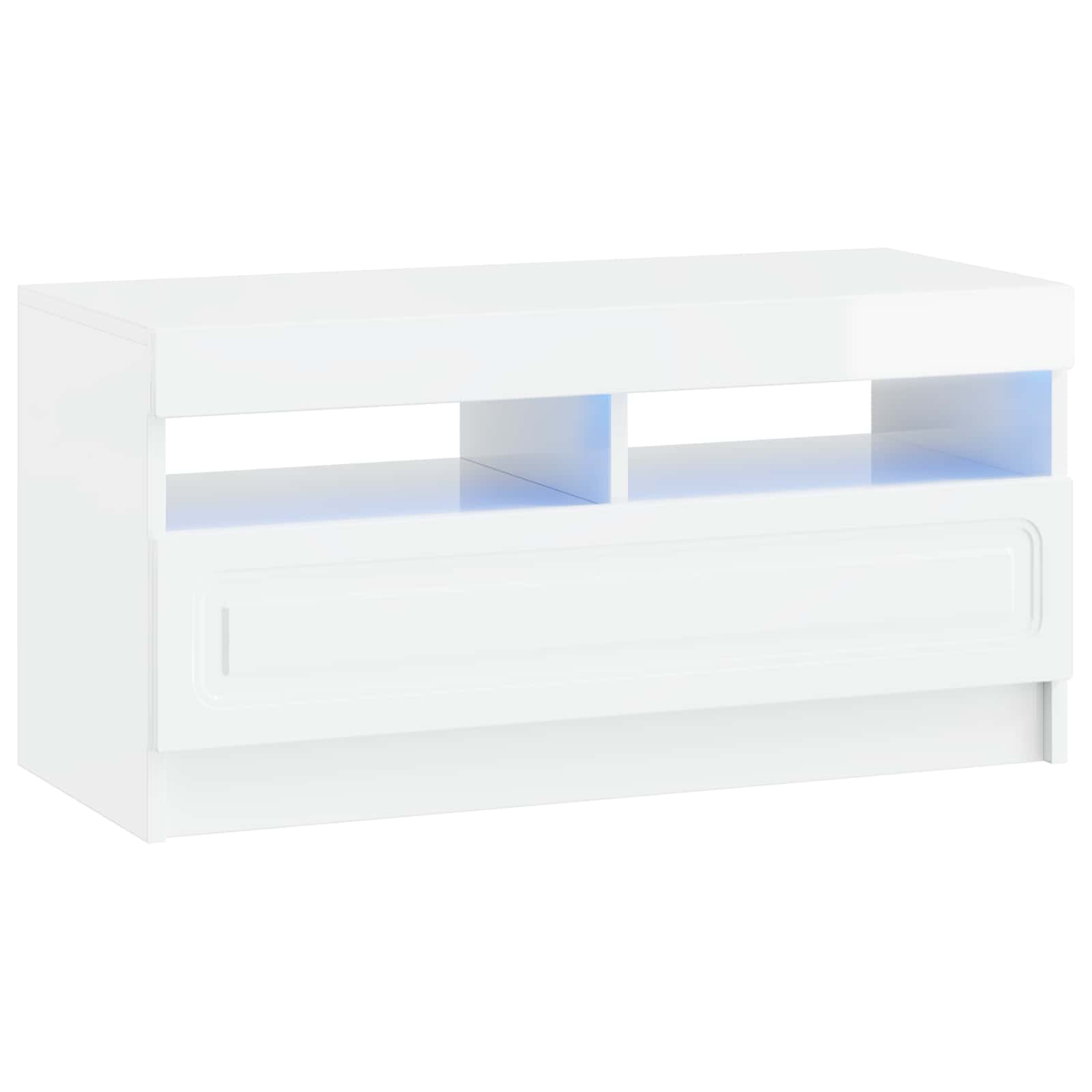 vidaXL 5 Piece LED TV Cabinet High Gloss White Engineered Wood 5