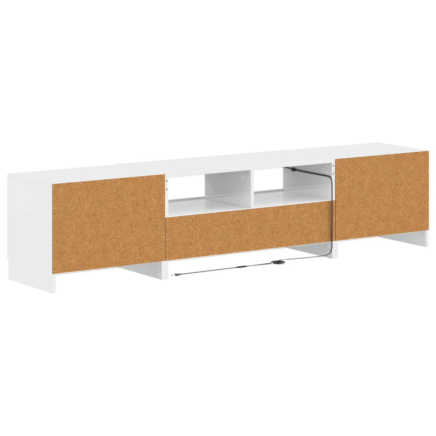 vidaXL 5 Piece LED TV Cabinet High Gloss White Engineered Wood 6