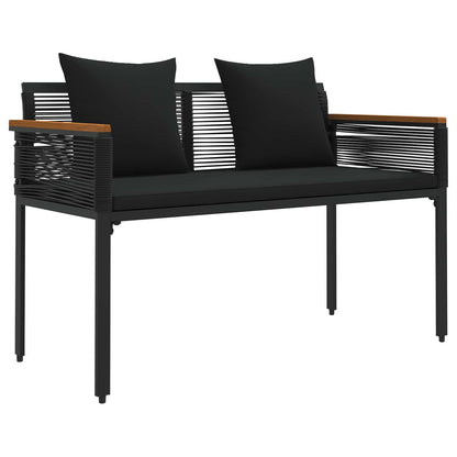 vidaXL Outdoor Furniture Set 4 pcs Black Poly Rattan 5