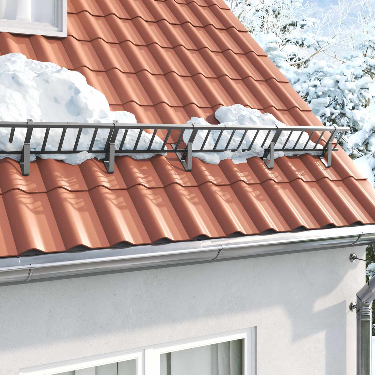Snow Guard Support 29.5 x 3 x 34.5 cm Steel Anthracite 6