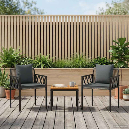 vidaXL Outdoor Furniture Set 4 pcs Poly Rattan