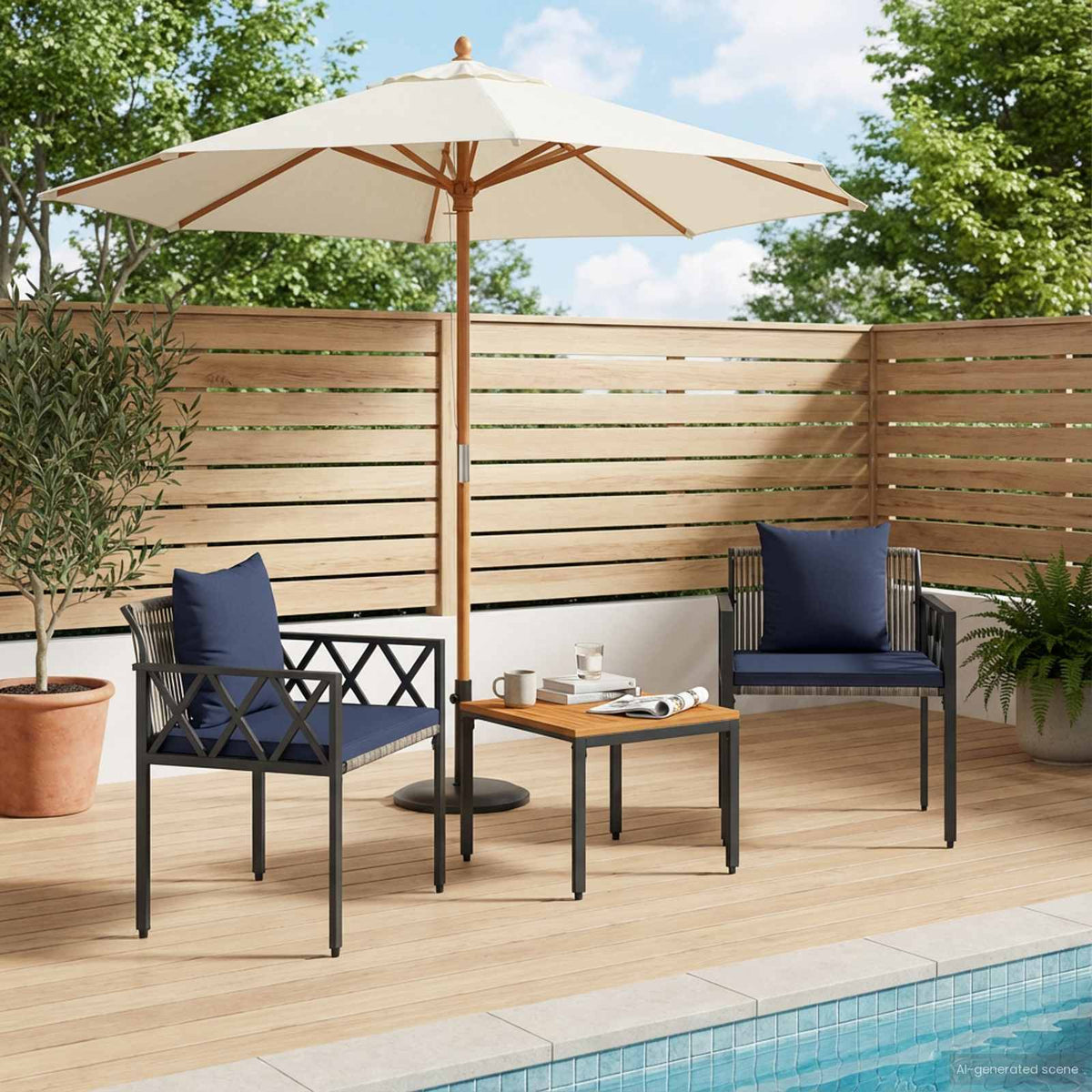 vidaXL Outdoor Furniture Set 4 pcs Poly Rattan