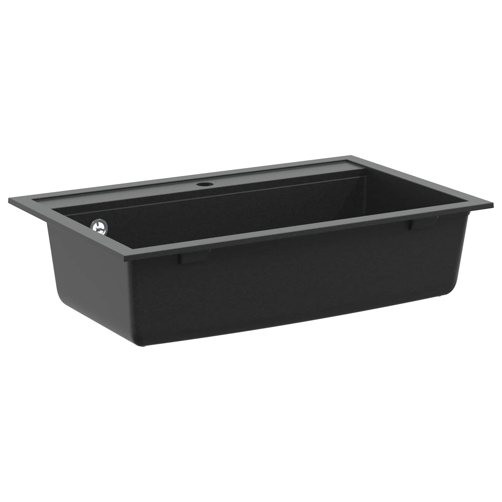 vidaXL Sink Granite 795 x 505 mm Black 2
