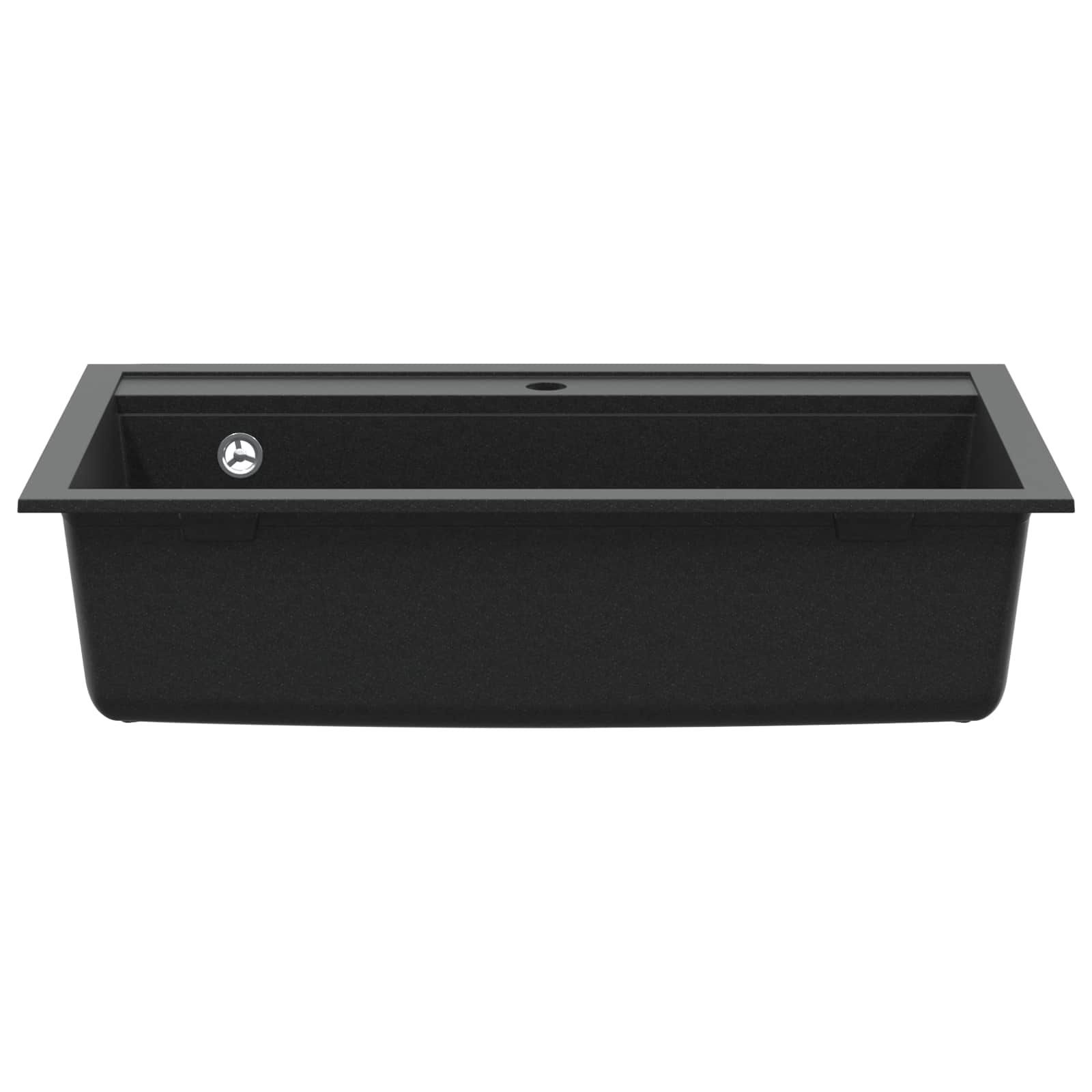 vidaXL Sink Granite 795 x 505 mm Black 6