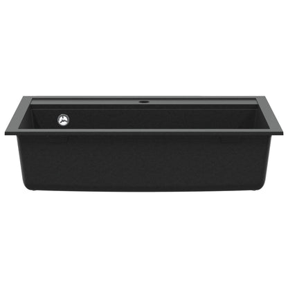 vidaXL Sink Granite 795 x 505 mm Black 6
