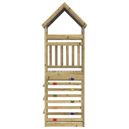 vidaXL Play Tower Brown 52.5 x 85 x 265 cm Solid Impregnated Wood 3
