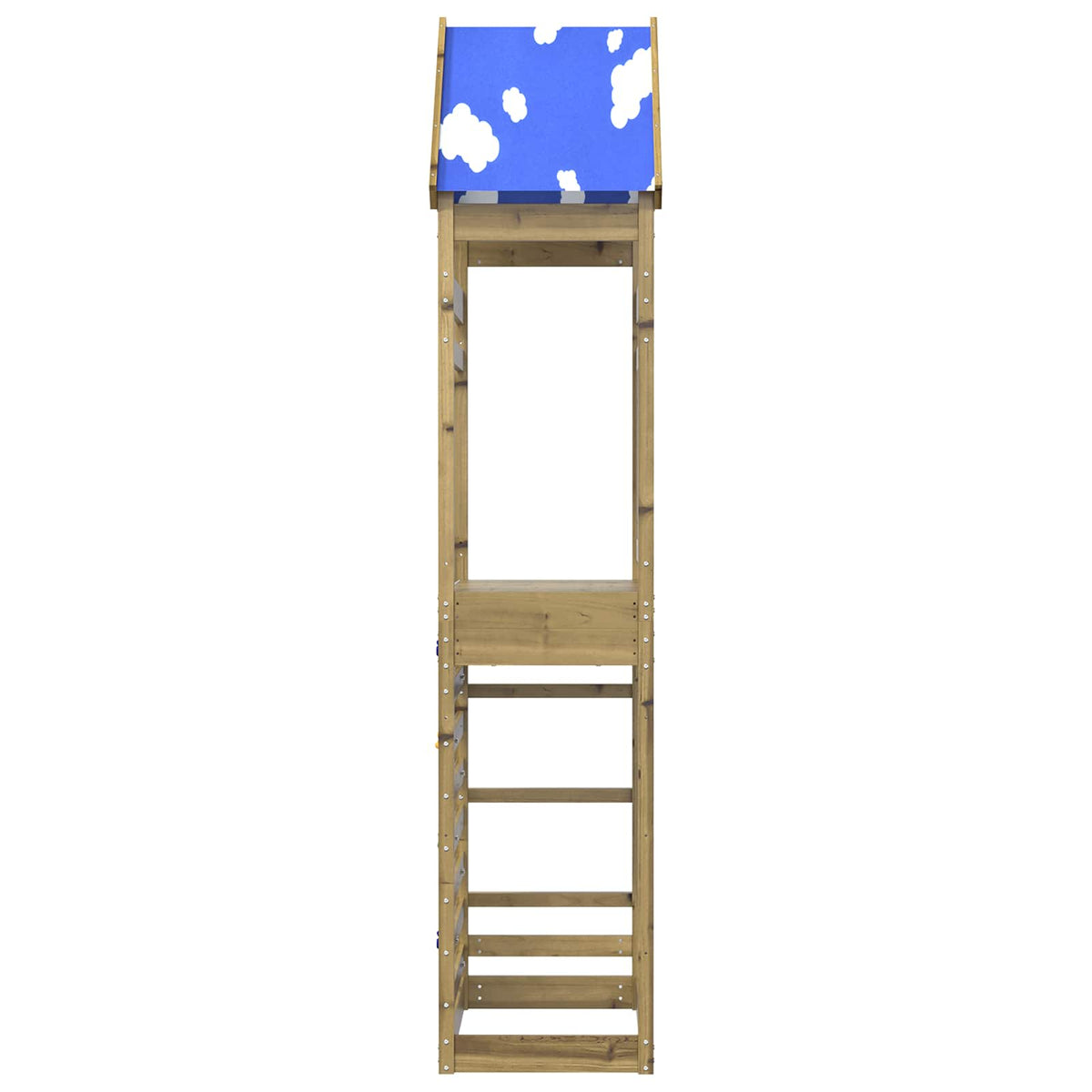 vidaXL Play Tower Brown 52.5 x 85 x 265 cm Solid Impregnated Wood 4