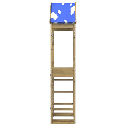 vidaXL Play Tower Brown 52.5 x 85 x 265 cm Solid Impregnated Wood 4