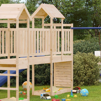 vidaXL Play Tower Brown 53 x 110.5 x 214 cm Solid Pine Wood 1