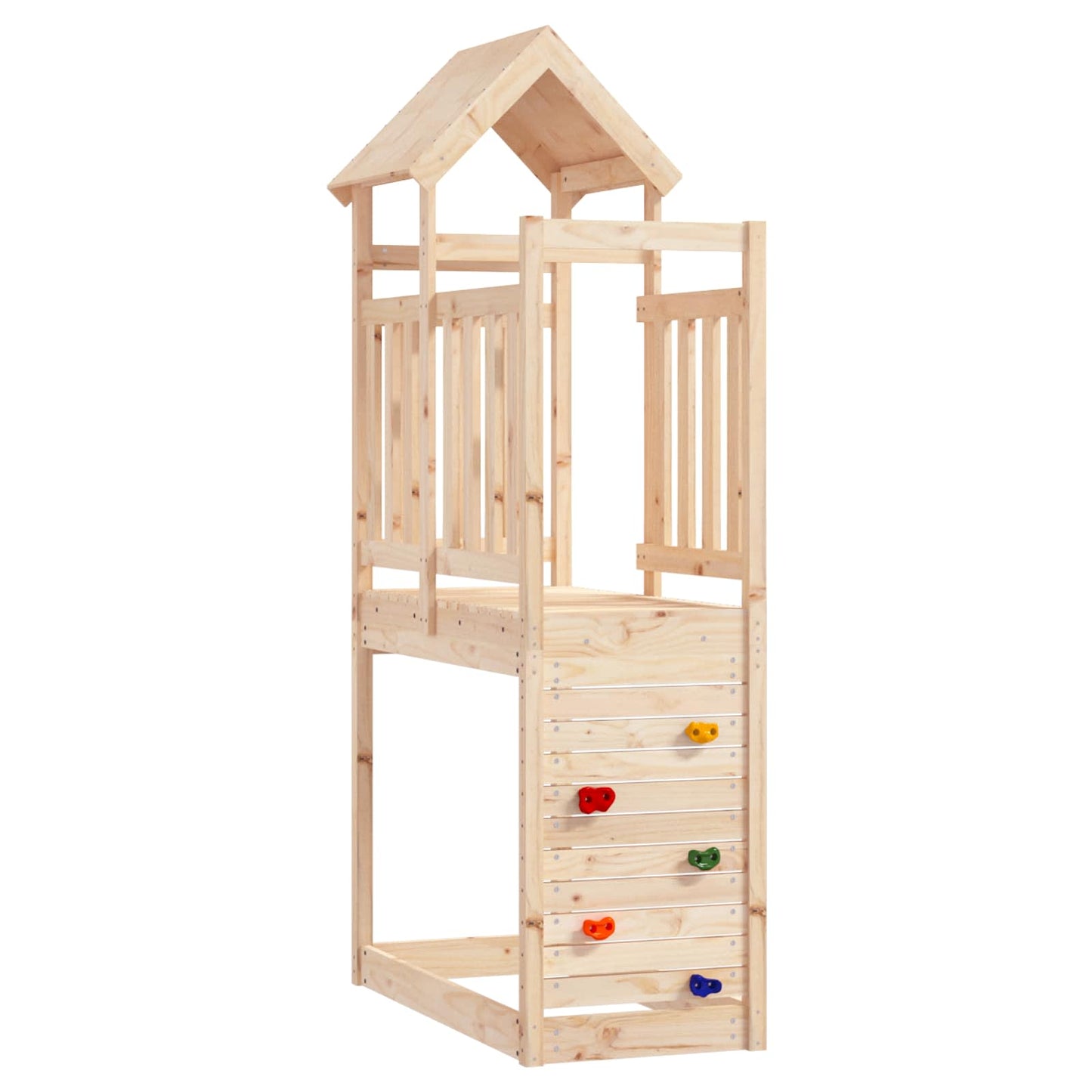 vidaXL Play Tower Brown 53 x 110.5 x 214 cm Solid Pine Wood 2
