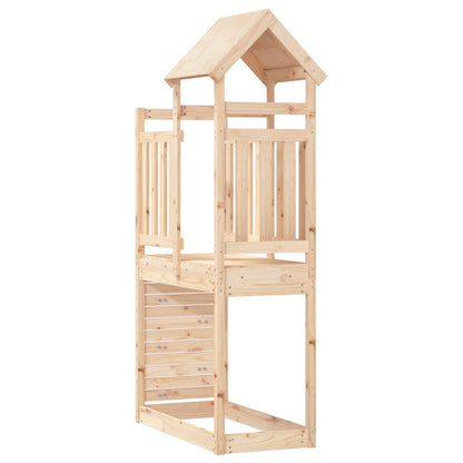 vidaXL Play Tower Brown 53 x 110.5 x 214 cm Solid Pine Wood 5