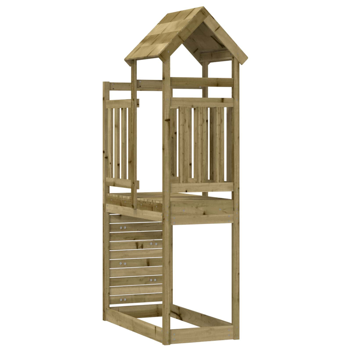 vidaXL Play Tower Brown 53 x 110.5 x 214 cm Solid Impregnated Wood 4