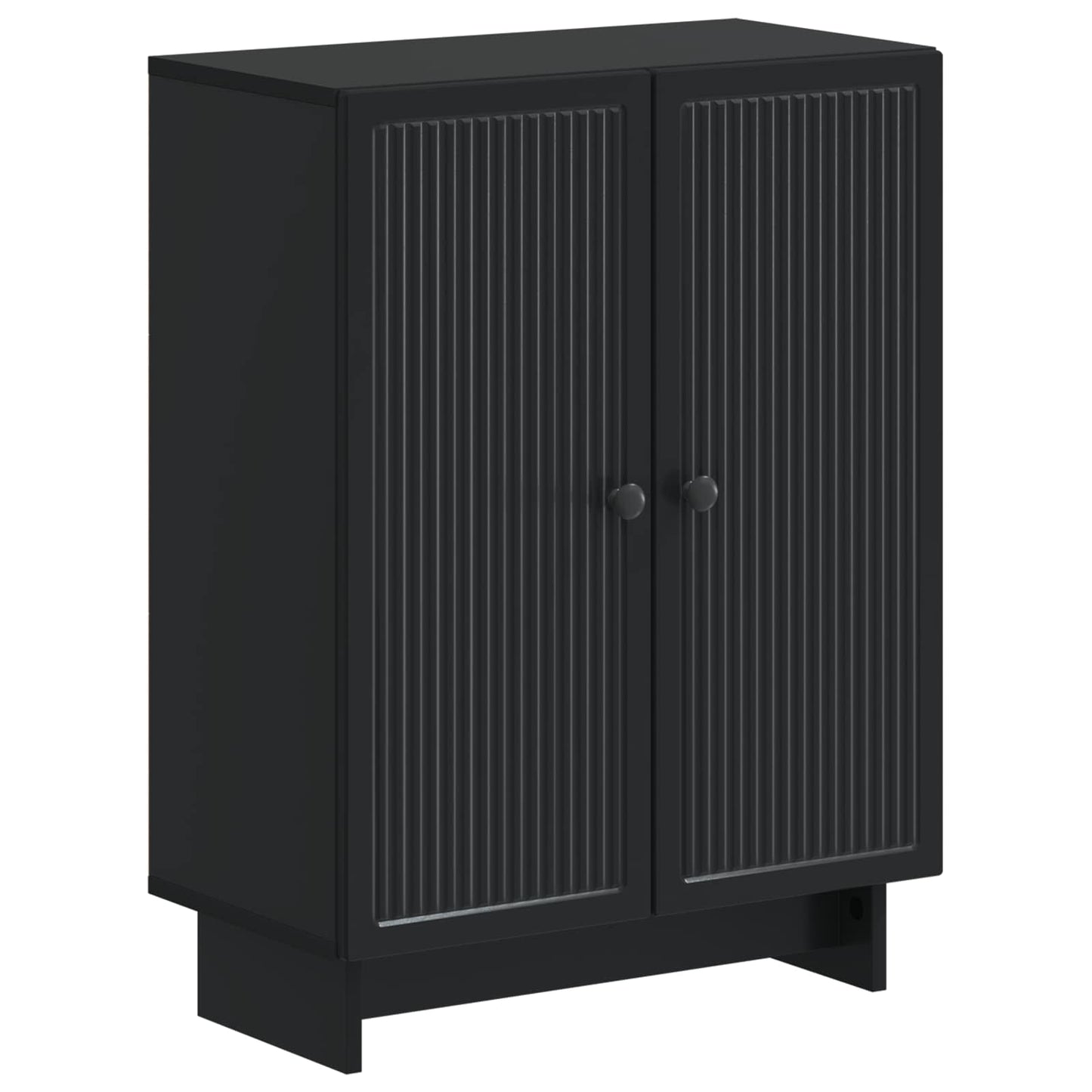 vidaXL 3 Piece Bathroom Cabinet Set EDE Black Engineered Wood 3