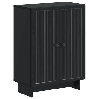 vidaXL 3 Piece Bathroom Cabinet Set EDE Black Engineered Wood 3