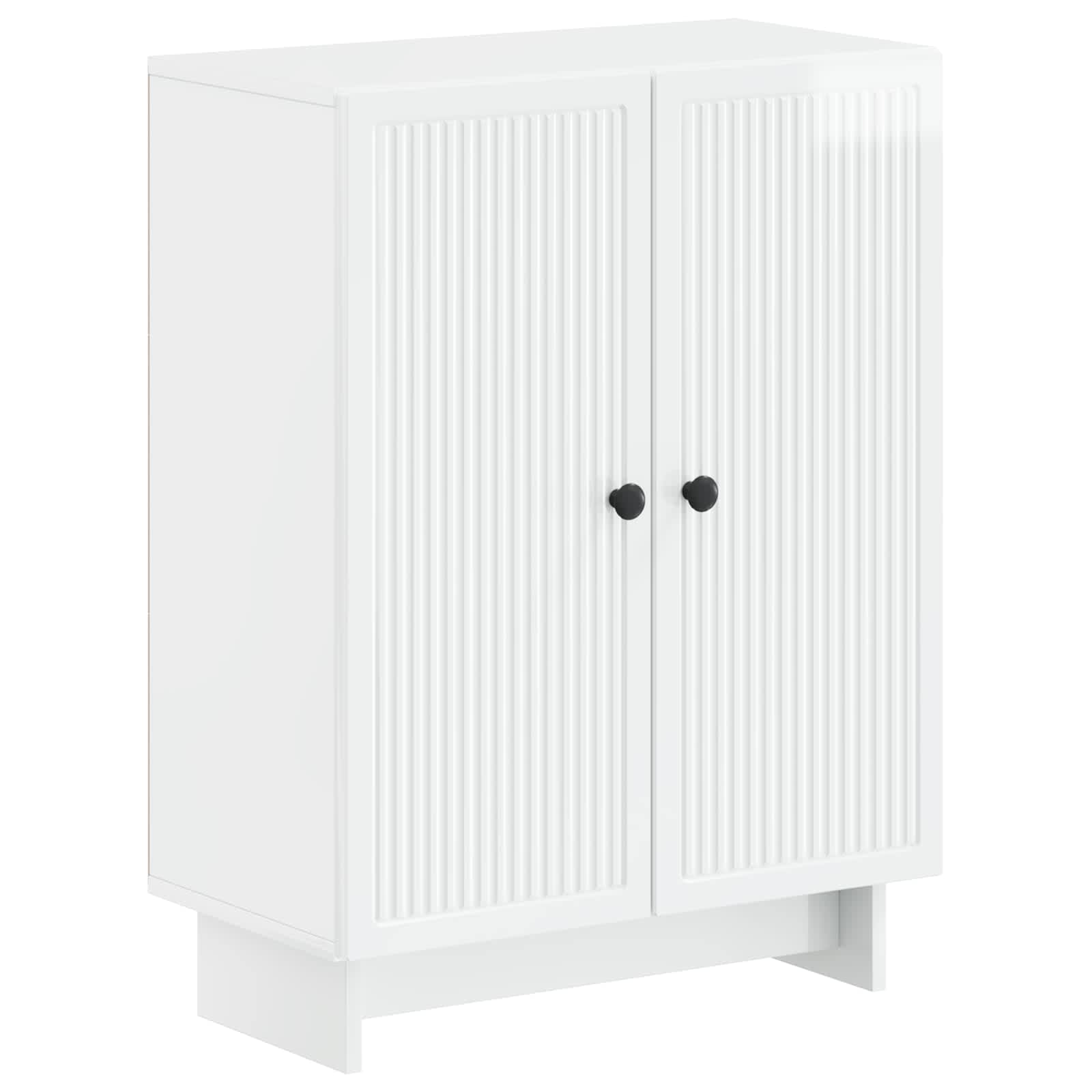 vidaXL 3 Piece Bathroom Cabinet Set EDE High Gloss White 2