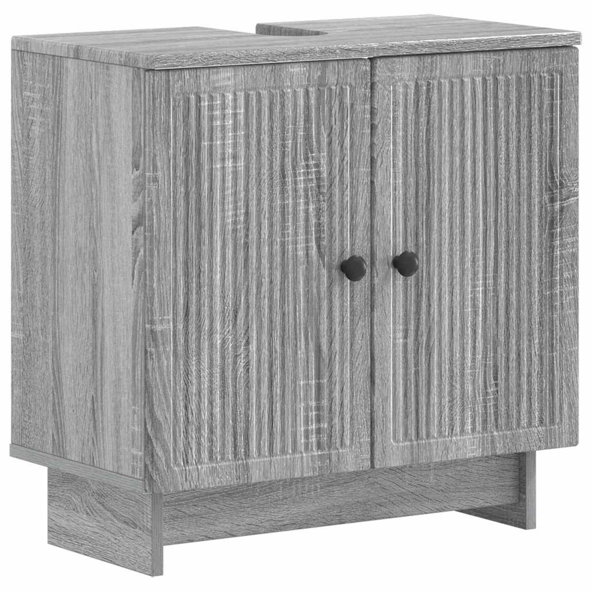 vidaXL 3 Piece Bathroom Cabinet Set EDE Grey Sonoma Engineered Wood 4
