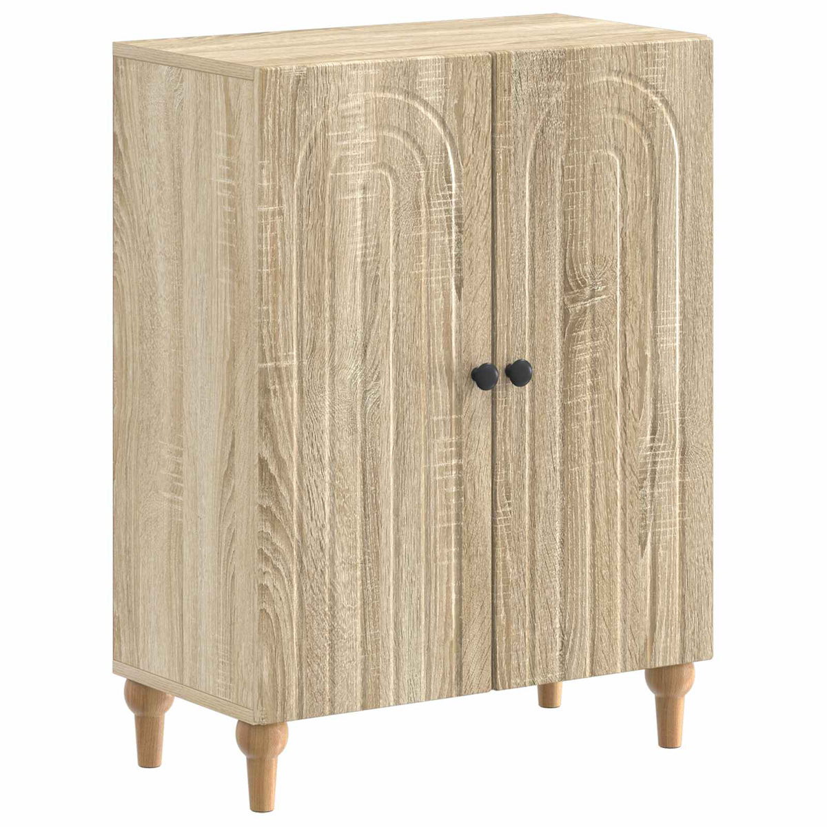 3 Piece Bathroom Cabinet Set EDE Engineered Wood Sonoma oak Round stripes