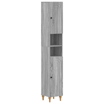vidaXL 3 Piece Bathroom Cabinet Set ALKMAAR Grey Sonoma 3